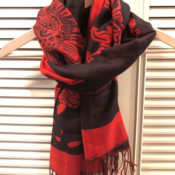 2 x Reversible Cotton Scarves - Picture 10 of 12
